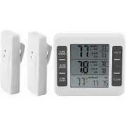 PB Fridge Freezer Thermometer Digital Alarm Sound Alarm With Wireless Sensor Min/Max Display