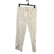 Roxy Jessa Pants Size LG Cream With Peach Pattern Womens Beach Cover-Up Flowy