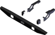 KFI POLARIS RANGER 1000 XP1000 20-25 REAR FORMED STEEL BUMPER WITH LIGHT HOLES