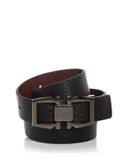 Ferragamo Men's Double Gancini Reversible Leather Belt