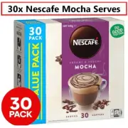 30x Nescafe Coffee Sachets Mocha Hot or Iced Beverage Drink Coffee Office Home