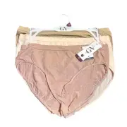 3 Pack Gloria Vanderbilt Plus 3X Seamless Tag Free Briefs Dk Pink Lt Pink Beige