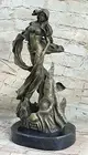 Statue Sculpture Nymph Sexy Art Deco Style Art Nouveau Style Bronze Signed