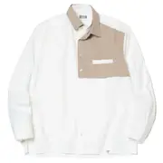 [kolor BEACON] Asymmetric Bib-Front Shirt