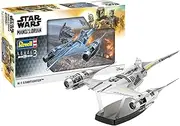 Revell 06787 Star Wars: The Mandalorian N1 Starfighter (Din Djarin) 1:24 Scale Unbuilt/Unpainted Plastic Model Kit with Seated 'Mando' Figure