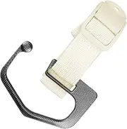 LeoLeoii 2PCS Stroller Hooks Clips,Motorcycle Organizer Clip - Multipurpose Stroller Straps with Stroller Clips for Headsets, Bag, Luggage (Beige)