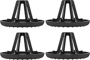 ZLHETWT 4Pcs Bottle Drying Rack, Water Bottle Dryer Rack, Water Bottle Drying Rack with Drip Tray Hollow Bottle Rack Dryer Stable Cup Drying Rack for Home Kitchen (Black)