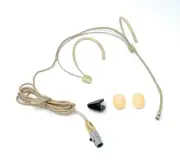 Beige Headset Microphone fits AKG Samson Wireless Mic System w/ TA3F connector
