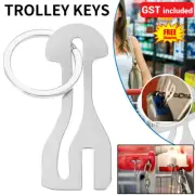 2/4x SHOPPING TROLLEY MASTER KEY TOKEN Portable Travel Easy to use Silver