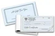 BGC125 Contemporary Gift Certificates Booked Carbonless 7 3/4 x 3 1/2"