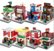Sembo City Street Bookstore Bag Shop Bar Mini Blocks Building Kids Toy