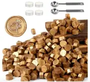 360 Pcs Metallic Antique Gold Sealing Wax Beads Set for Wax Seal Stamp spoon