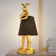 New Contemporary 1 Light Table Lamp Long Leg with Rabbit Retro Bedroom Study Dec