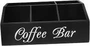 GREENADSCAPE Wooden Coffee Station Organizer Multi Functional Countertop Storage Box for Coffee Accessories with Rustic Design for Home Decor and Cafe Supplies