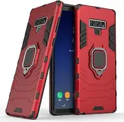 Case for Samsung Galaxy Note 9,Hybrid Heavy Duty Protection Shockproof Defender Kickstand Armor Case Cover,Red