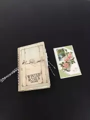 Winter Roses Altered Book Junk With Vintage Postcard