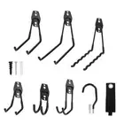 20pcs Garage Storage Hooks Metal Wall Mount Hanger Organizer with Straps, Black