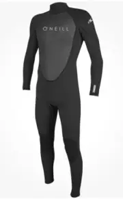 O'Neill Men's Reactor-2 3/2mm Back Zip Full Wetsuit, Black/Black , XL New