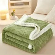 150*200cm Fleece Throw Blanket Soft Fluffy Warm Cozy Plush Fuzzy for Couch Sofa Bed,Green