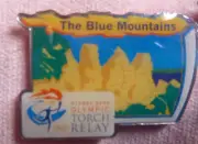 OLD COLLECTABLE SOUIVENIR PIN- SYDNEY OLYMPIC TORCH RELAY BLUE MOUNTAINS