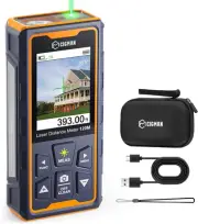 Laser Measuring Tool, 393Ft Green-Beam Laser Measure, Outdoor Laser Measurement