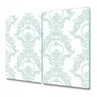 Glass Induction Ceramic Hob Cover Imperial style blue and white large 2x30x52