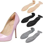 (3 Pairs) Heel Inserts for Women, Shoe Insoles, Heel Cushions, Sponge Shoes Pads with High Heel Inserts for Loose Shoes, Metatarsal or Arch Pain,Feet Sore Relief (Women 4.5-9.5)