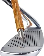 Golf Club Groove Sharpener, Re-Grooving Tool and Cleaner for Wedges & Irons - Generate Optimal Backspin - Suitable for U & V-Grooves