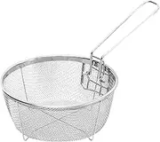 Yorajuy Stainless Steel Deep Fry Basket, Foldable Chip Filter Basket, Cooking Accessory with Smooth Corners for French Fries, Fried Fish, Chicken Chops, Chicken Wings, Kitchen Tools