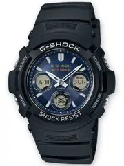 Casio G-Shock Chronograph AWG-M100SB-2AER Blue Dial Black Resin Mens Watch