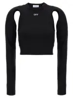 [Off-White] Off-White-Sleek Top Nero-Donna 38IT Black