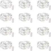 12 24 Pack Fairy Lights Battery Operated String Lights 7 Feet 20 Led Waterproof