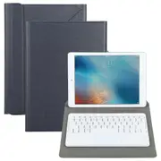 Universal Detachable Bluetooth Keyboard & Leather Tablet Case With Touchpad For Ipad 9-10 Inch - White Keyboard