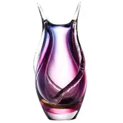 8 " Tall Luxury Lane Hand Blown Sommerso Art Glass Teardrop Vase