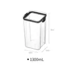 10x Food Storage Container Box 1300ML Airtight Lock Kitchen Cereal Organiser Jar