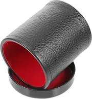 CHICAMPERA 1set Compact Dice Cup Mute Shaking Dice Holder for Games Leather Easy to Clean for Parties for Family and Friends Gatherings