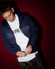 Ransom Zip Through Fleece Hoodie