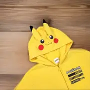 NEW Pokémon Pikachu Yellow Zip Up Hoodie Jacket Kids Unisex Size M (8)