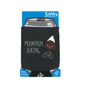 Mountain Biking - Funny Novelty Stubby Holder With Base