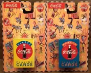 2 New Coca-Cola Playing Cards Decks in New Unopened Packages, Size Mini