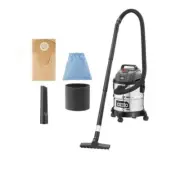 Ozito 1250W 20L Stainless Wet And Dry Vacuum Cleaner Indoor Outdoor