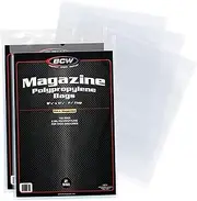 BCW Thick Magazine Bags - 2 Pack of 200 | Acid-Free, Clear Polypropylene Sleeves for Archival-Quality Storage of Collectible Magazines | Protect and Showcase Your Valuable Comic Book Collection