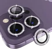 ProLENS Diamond FRAME Camera Lens Protector for iPhone 16 Pro/Pro Max,– Alumina Silicate Tempered Class, HD Clarity, Scratch-Resistant, Individual Camera Lens Cover for iPh16Pro/MaxDIApurp