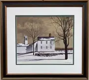 Charles Wysocki "Home of Reverend Bunker" New CUSTOM FRAMED Art Americana
