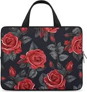 Laptop Case Sleeve Shockproof Computer Carrying Bag Beautiful Red Rose Flowers Laptop Bag Tote Lightweight Notebook Case Cover Traveling Briefcase Handle Bags for Travel Business 17inch, Beautiful Red