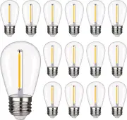 Shatterproof&Waterproof S14 String Light Bulbs,S14 Led Bulbs, Patio Lights Outdo
