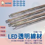 阿囉哈LED總匯_DD-39-20_LED燈條專用透明線系列_17芯X0.14雙平行線-錫上2MM-10條1包