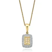 Zamel's 9ct Yellow Gold Round Brilliant Cut with 0.2 CT of Diamonds Pendant