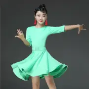 Kids Girls Latin Salsa Dance Dress Performance Costumes Ballroom Dancewear Chic