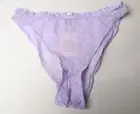 Savage X Fenty Women's Mesh Crotchless High-Leg Bikini Panty ZG3 Purple Size XL